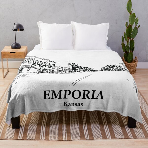 Item preview, Emporia KS - Ink Cityscape Illustration designed and sold by Lakeric Cityscapes.