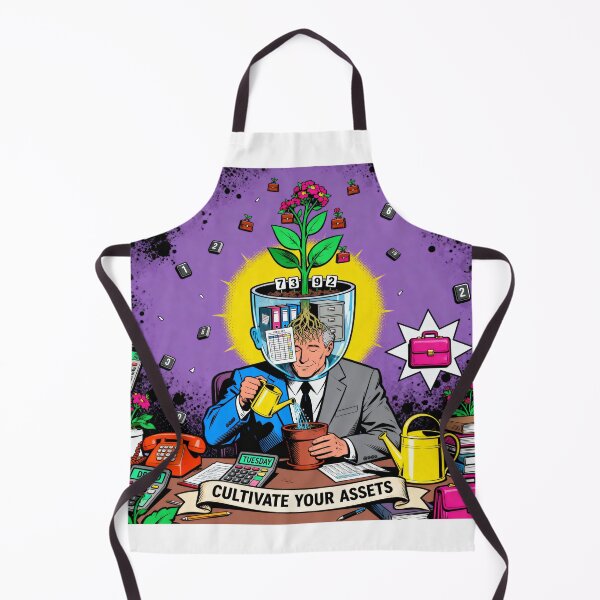 Item preview, Surreal Office Worker Brain Plant - Absurdist Pop Art designed and sold by PictorialWhimsy.