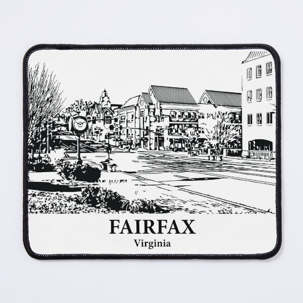 Item preview, Fairfax VA - Ink Cityscape Illustration designed and sold by Lakeric Cityscapes.