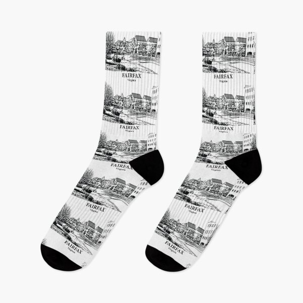 Item preview, Fairfax VA - Ink Cityscape Illustration designed and sold by Lakeric Cityscapes.