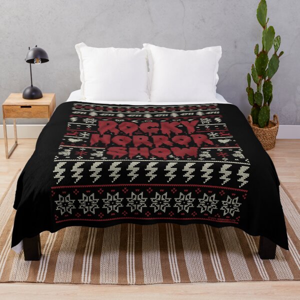 Item preview, Rocky Horror Show Red Text Christmas Knit Pattern designed and sold by All-And-Every.