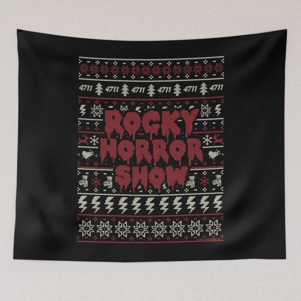 Item preview, Rocky Horror Show Red Text Christmas Knit Pattern designed and sold by All-And-Every.