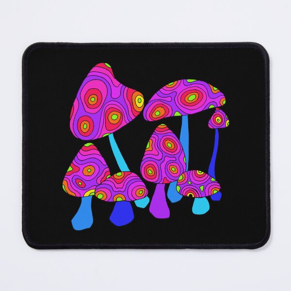 Item preview, Technicolor Mushrooms Pink, Purple and Blue designed and sold by kitschandkawaii.