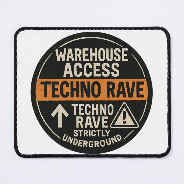 Item preview, Warehouse Access – Underground Techno Rave Artwork designed and sold by |TRSSHOP|.