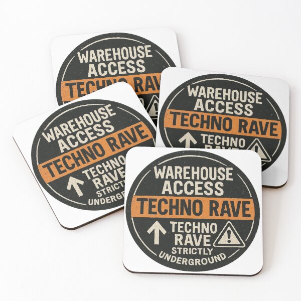 Item preview, Warehouse Access – Underground Techno Rave Artwork designed and sold by |TRSSHOP|.