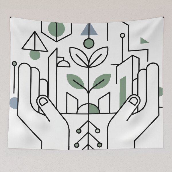 Item preview, Sustainable Growth Minimalist Art designed and sold by DesignsbyAnsari.