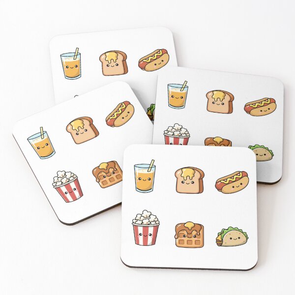 Item preview, Cute Kawaii Food Friends Collection - Adorable Cartoon Snacks Set designed and sold by RyanBelandres.