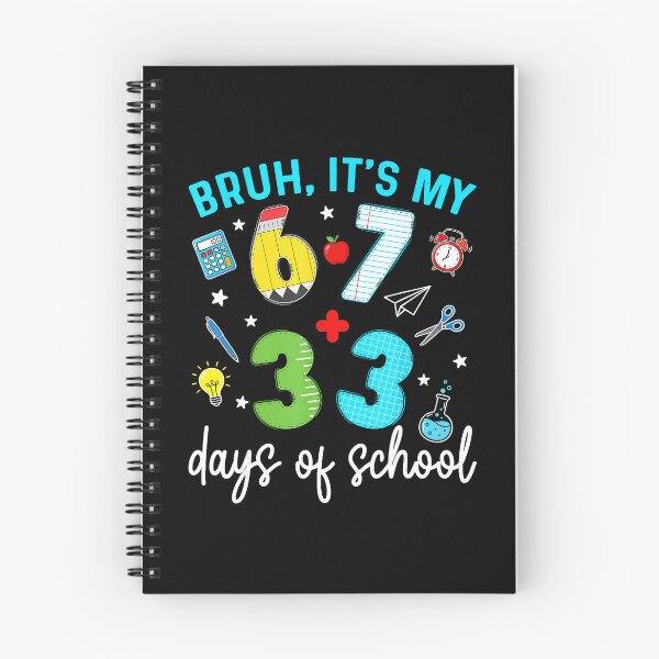 Item preview, BRUH IT’S MY 67+33 DAYS OF SCHOOL Funny 100th Day Meme Design designed and sold by gladysenglish.