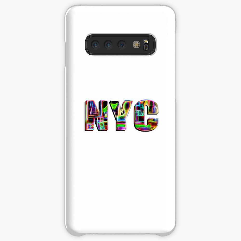 NYC (neon glow type on white) Case & Skin for Samsung Galaxy