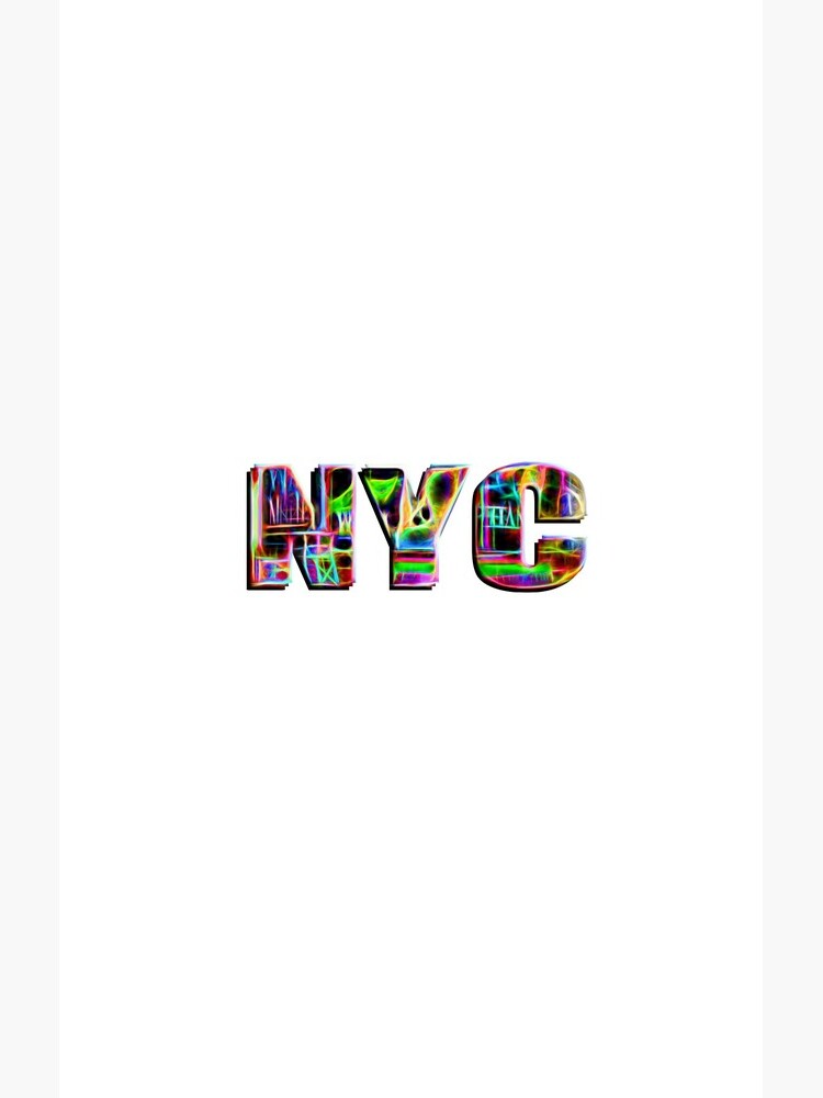 NYC (neon glow type on white) by RayW