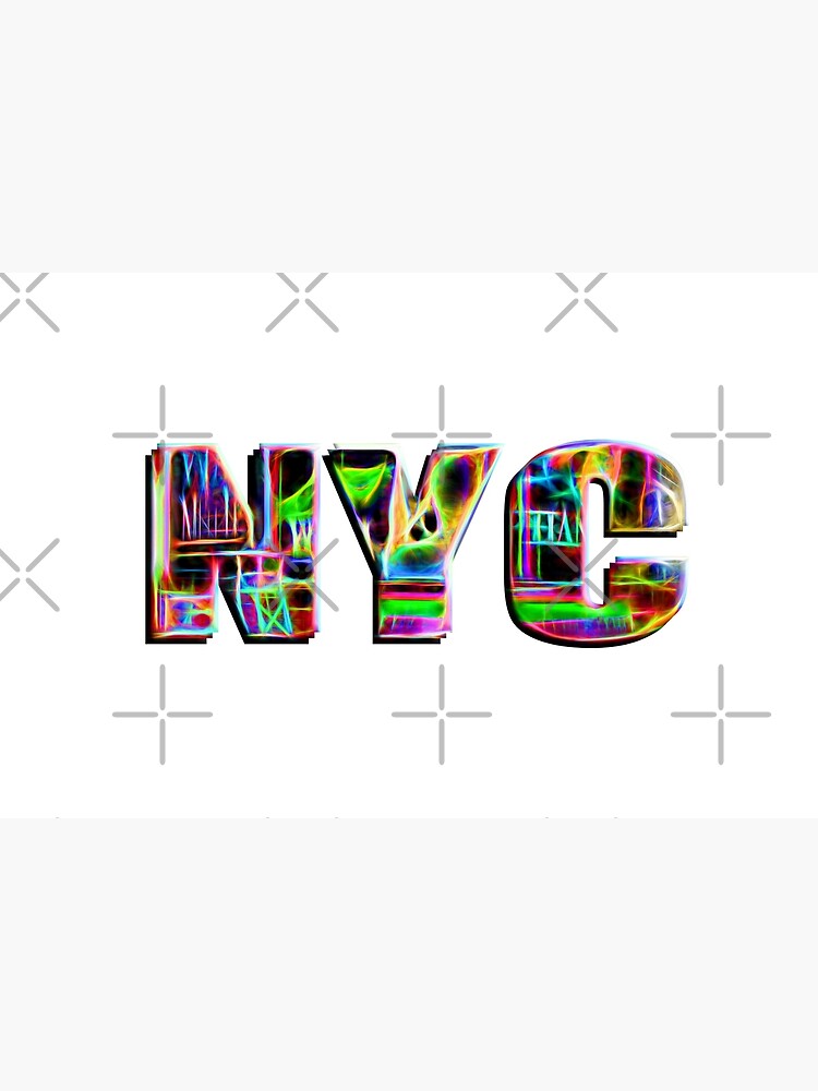 NYC (neon glow type on white) by RayW