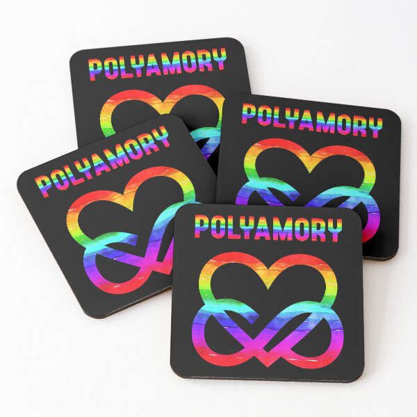 Item preview, Polyamory Heart Infinity Symbol Rainbow Colors designed and sold by Carl's Clothing.