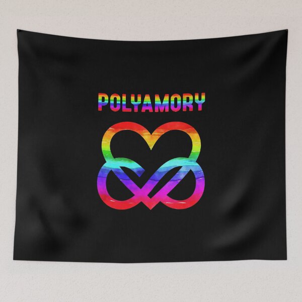 Item preview, Polyamory Heart Infinity Symbol Rainbow Colors designed and sold by Carl's Clothing.