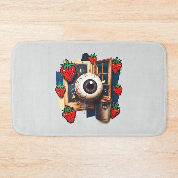 Item preview, Surreal Eyeball and Pixel Strawberry Collage designed and sold by SplashTastic.