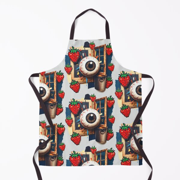 Item preview, Surreal Eyeball and Pixel Strawberry Collage designed and sold by SplashTastic.