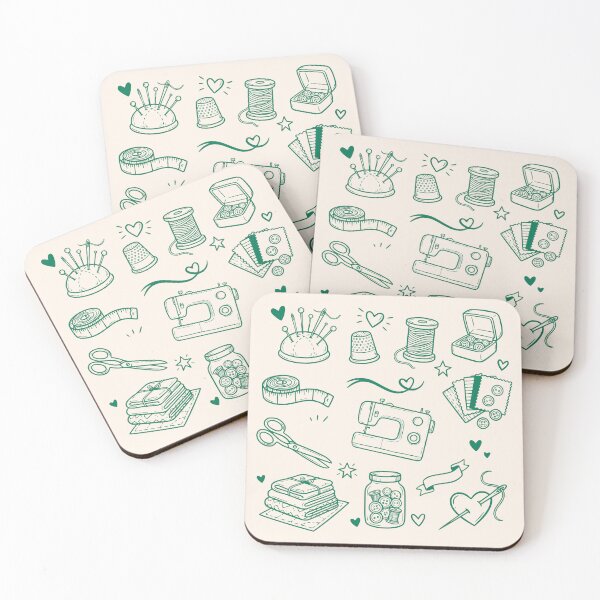 Item preview, Cute Sewing & Craft Doodles Illustration designed and sold by MakitoDesign.