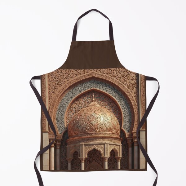 Item preview, Ornate Islamic Dome with Intricate Arabesque Arch and Golden Details designed and sold by D-Islamic.