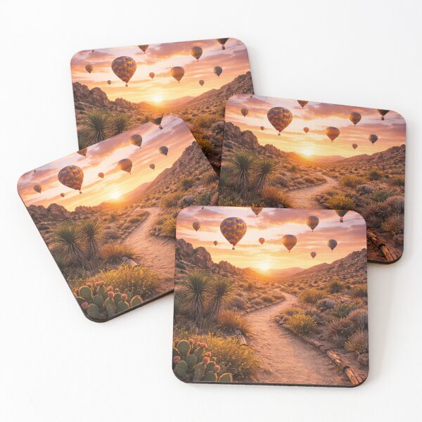 Item preview, Hot air balloons over desert trail designed and sold by JuViRo.