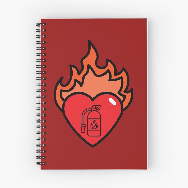Item preview, Burning Heart with Fire Extinguisher - Passion Under Control. designed and sold by LunaPrintCo.