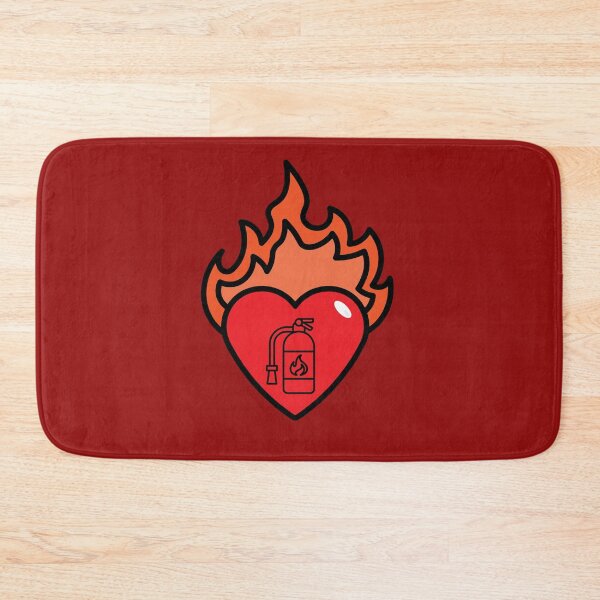 Item preview, Burning Heart with Fire Extinguisher - Passion Under Control. designed and sold by LunaPrintCo.