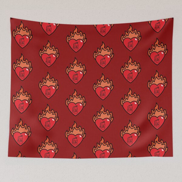 Item preview, Burning Heart with Fire Extinguisher - Passion Under Control. designed and sold by LunaPrintCo.