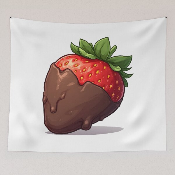 Item preview, Chocolate-Dipped Strawberry Illustration – Sweet Dessert Art designed and sold by Karolina’s Cozy Creations.