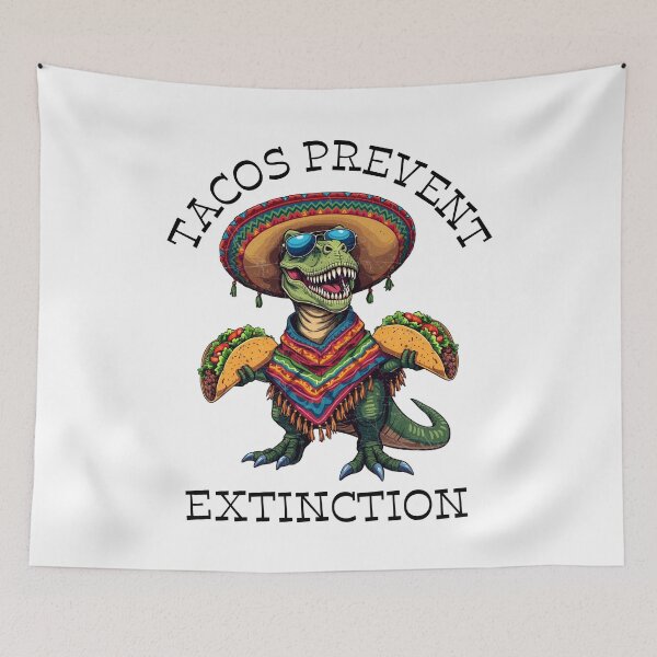 Item preview, Funny Dinosaur Tacos T-Rex Cinco de Mayo Mexican Food Fiesta Tacos Pun designed and sold by DogLover332.