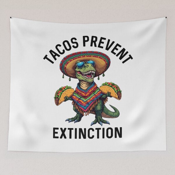 Item preview, Funny Dinosaur Tacos T-Rex Cinco de Mayo Mexican Food Fiesta Tacos Pun designed and sold by DogLover332.