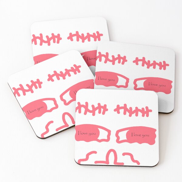Item preview, I Love You – Pink Doodle Eyes designed and sold by felipemaldonadoart.