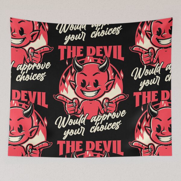 Item preview, Devil Approves You - Funny Motivational Quote designed and sold by Studio Mootant.
