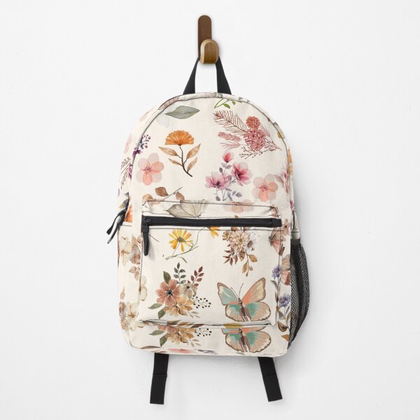 Item preview, Boho Floral and Butterfly Pattern on Cream designed and sold by ArtDesignRemix.