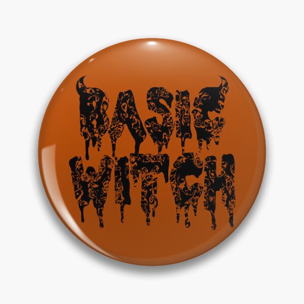Item preview, Basic Witch | Retro Orange and Black Distressed Goth Halloween Typography designed and sold by velvetearth.