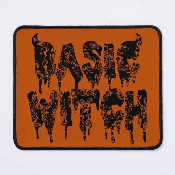 Item preview, Basic Witch | Retro Orange and Black Distressed Goth Halloween Typography designed and sold by velvetearth.