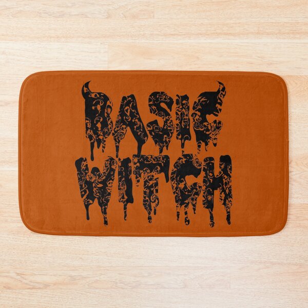 Item preview, Basic Witch | Retro Orange and Black Distressed Goth Halloween Typography designed and sold by velvetearth.