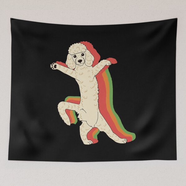 Item preview, Poodle Mardi Gras Costume Dancing Dog Carnival Illustration designed and sold by JEFDodsonArt.