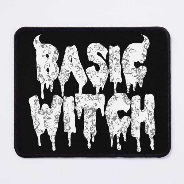 Item preview, Basic Witch in White | Funny Goth Grunge Halloween Aesthetic Typography designed and sold by velvetearth.