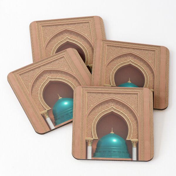 Item preview, Desert Oasis Archway: Vibrant Teal Dome & Terracotta Islamic Art designed and sold by D-Islamic.