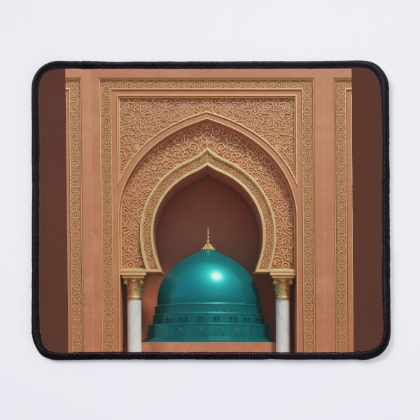 Item preview, Desert Oasis Archway: Vibrant Teal Dome & Terracotta Islamic Art designed and sold by D-Islamic.