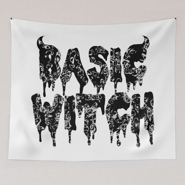 Item preview, Basic Witch | Funny Spooky Dripping Halloween Goth Grunge Aesthetic Typography designed and sold by velvetearth.