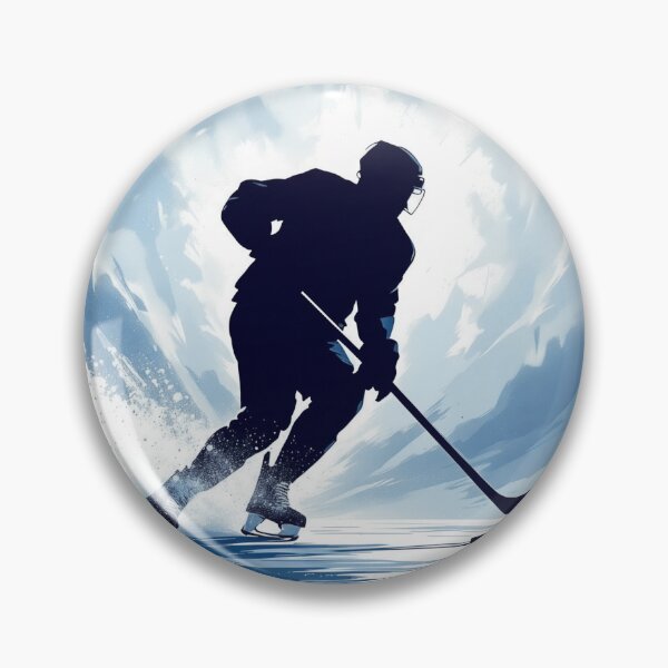 Item preview, Winter Ice Hockey Player Silhouette designed and sold by roxysnextgenart.