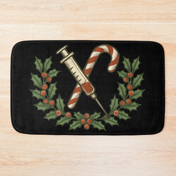 Item preview, Syringe And Candy Cane Holiday Lab Tech Design designed and sold by Virelo.