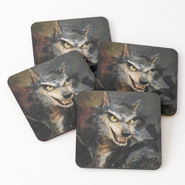 Item preview, Fierce Werewolf Portrait Dark Illustration designed and sold by LawleyKingdom.