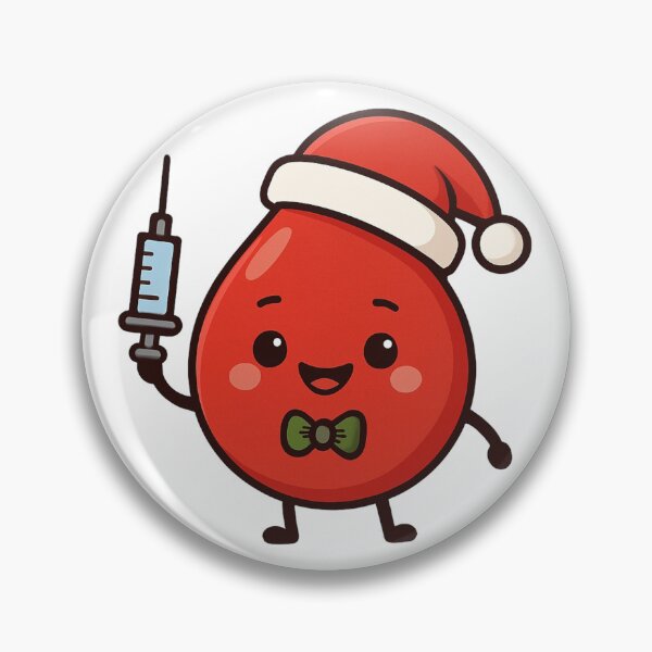 Item preview, Cute Christmas Blood Drop With Syringe designed and sold by Virelo.