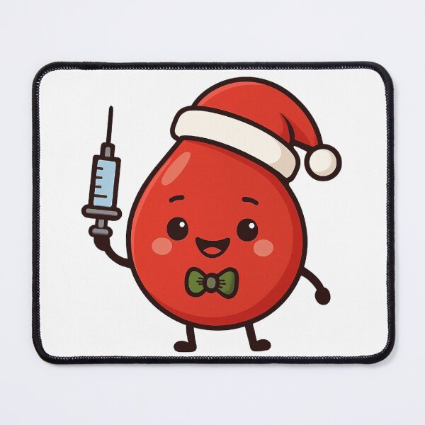 Item preview, Cute Christmas Blood Drop With Syringe designed and sold by Virelo.
