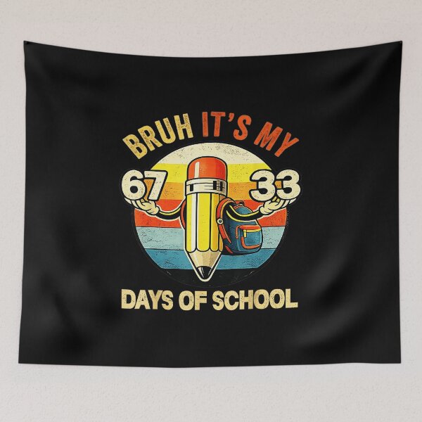 Item preview, BRUH IT’S MY 67+33 DAYS OF SCHOOL Funny 100th Day School Design designed and sold by gladysenglish.