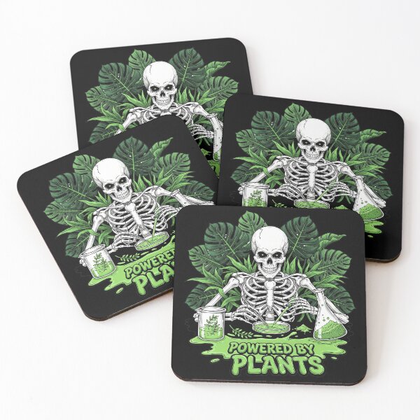 Item preview, Powered by Plants Funny Vegan Skeleton designed and sold by TeeARTHY.