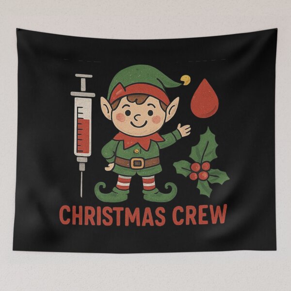 Item preview, Phlebotomist Christmas Crew Elf designed and sold by Virelo.
