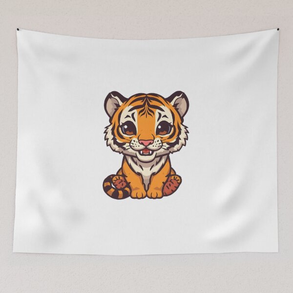Item preview, Cute Tiger Face Sticker designed and sold by Teewave-Ashish.