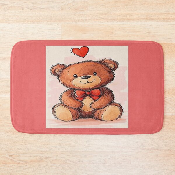 Item preview, Cute Teddy with Red Heart Artwork  designed and sold by NivyasArtistry.