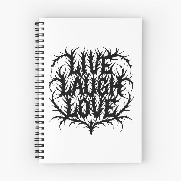 Item preview, Live Laugh Love But Make It Unreadable - Metal Logo Parody Design designed and sold by velvetearth.